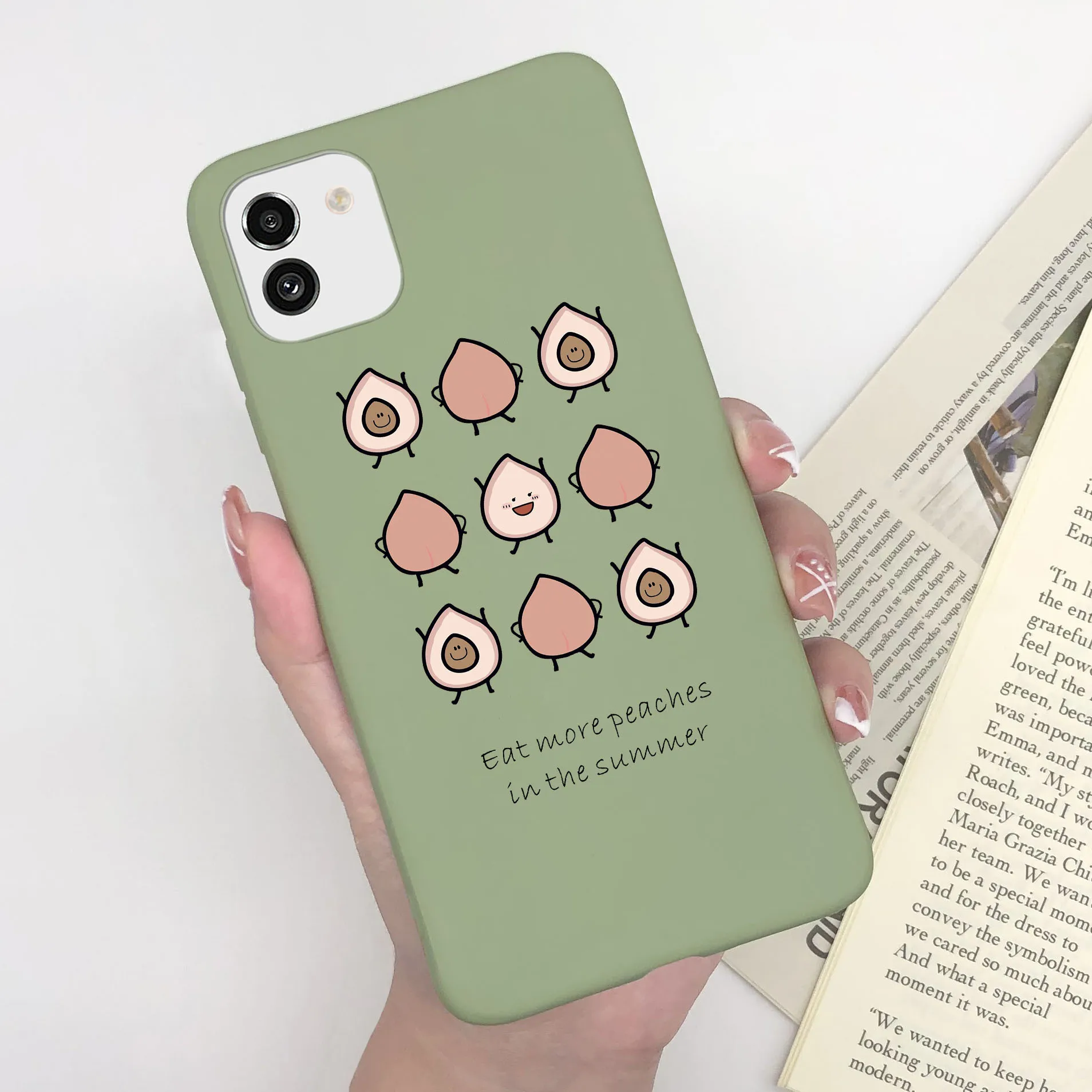 Cute Painted Soft Silicone Bumper Cover for Samsung Galaxy A03 Series
