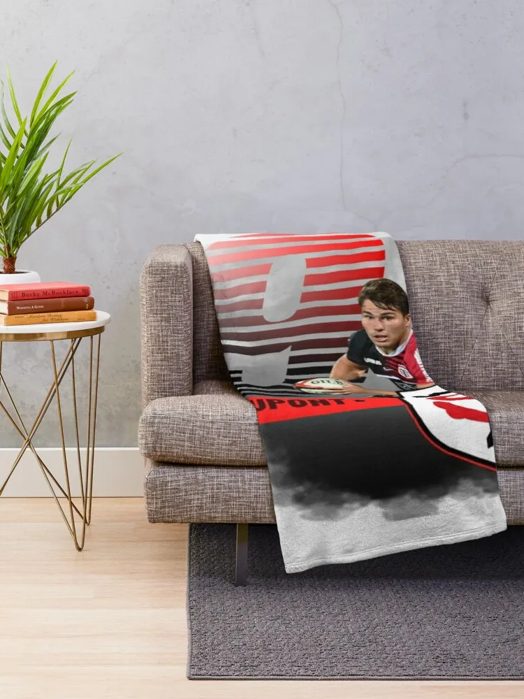 Antoine Dupont player of Stade Toulousain Throw Blanket Single Blanket