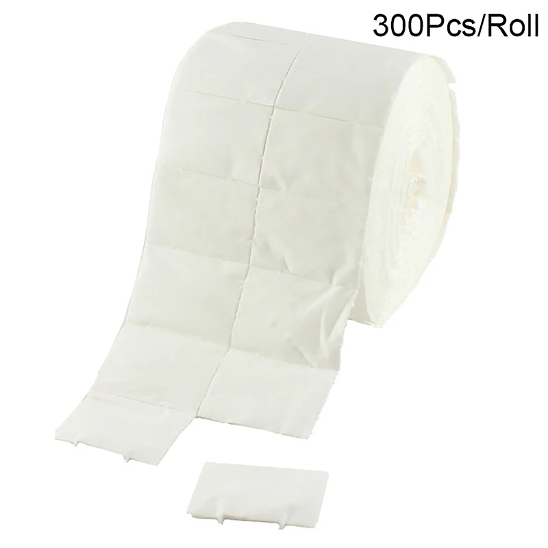 

300pcs/roll Nail Cotton Wipes UV Gel Nail Tips Polish Remover Cleaner Lint Paper Pad Soak Nail Art Cleaning Manicure Tool