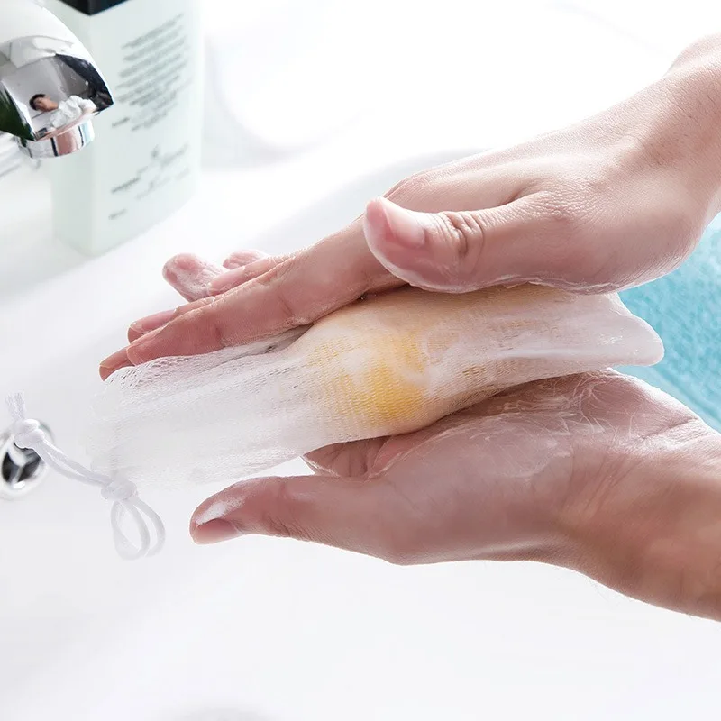 Thickened 6 Layer Foaming Soap Bag Facial Cleanser Mesh Bag Shower Bubble Foam Net Baby Bath Body Washing Cleaning Sponges 5