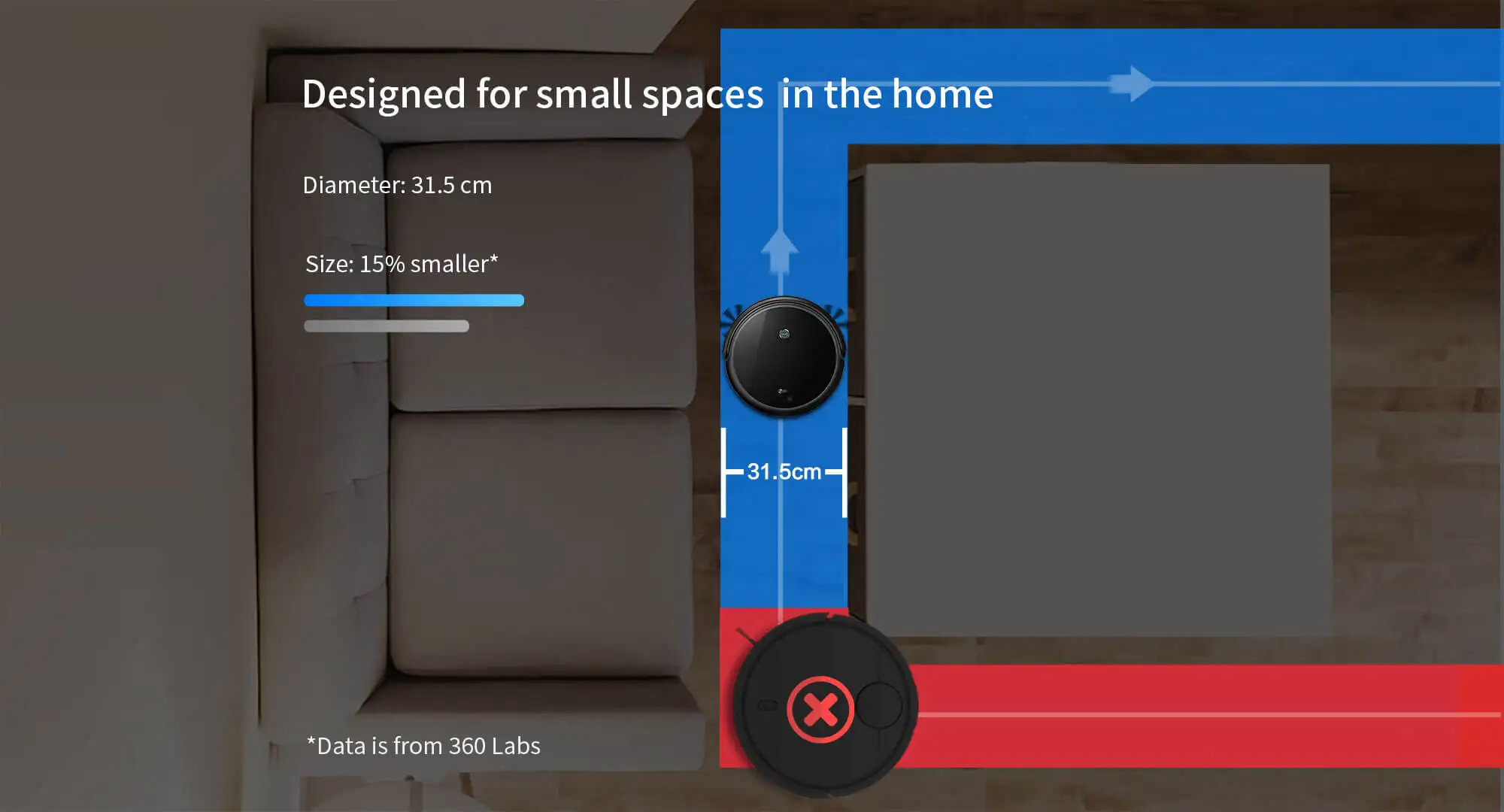 360 C50 Robot Vacuum Cleaner Home Housekeeping Appliances Wet Mop Water Tank Commercial AI Map Navigation APP Control