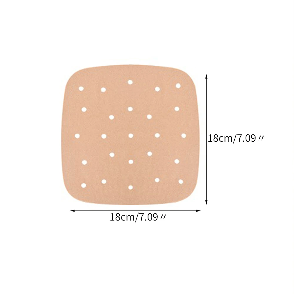 50-Pack Disposable Non-Stick Square Parchment Papers