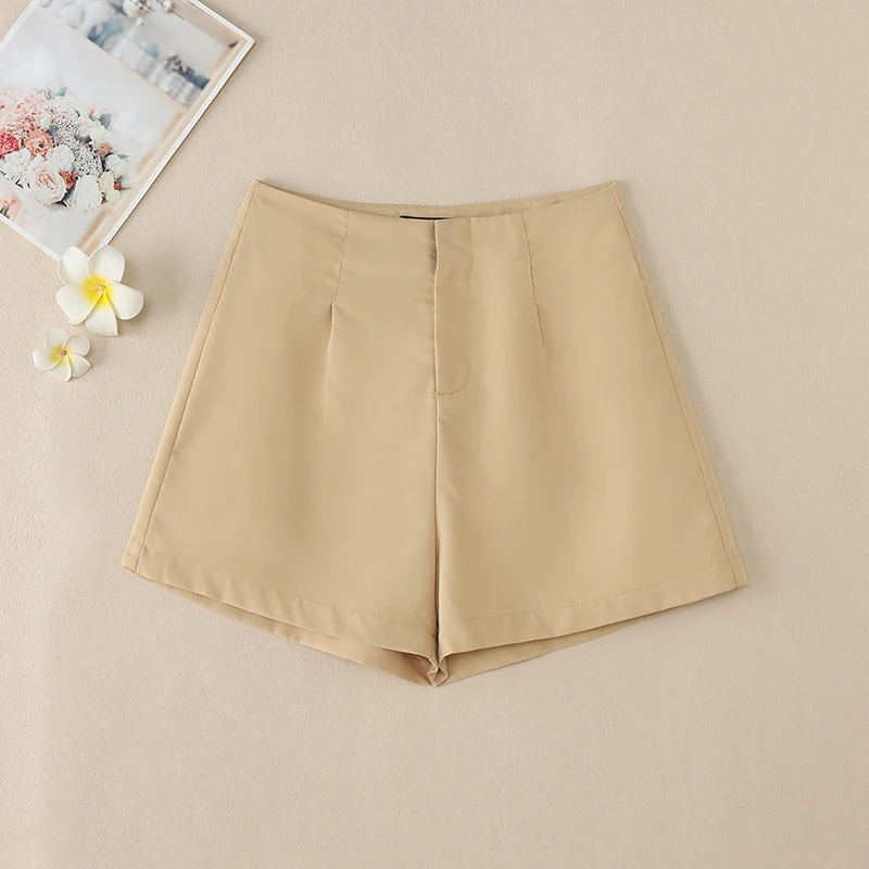 ZANZEA 2025 Summer High Waist Short Pants Leisure Everyday Wear Loose Casual Shorts Solid Wide-Leg Women's Mid-Thigh Trousers