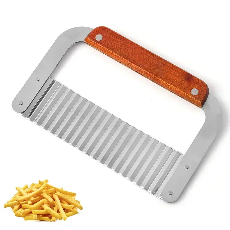 Stainless Steel Vegetable Slicer Potato Chip Dough Fruit Crinkle Wavy Slicer Knife French Fry Maker Tools