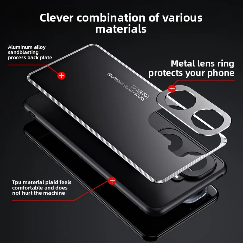 Luxury Anti-Fall Matte Hard Back Case with Camera Protection and Shockproof Design