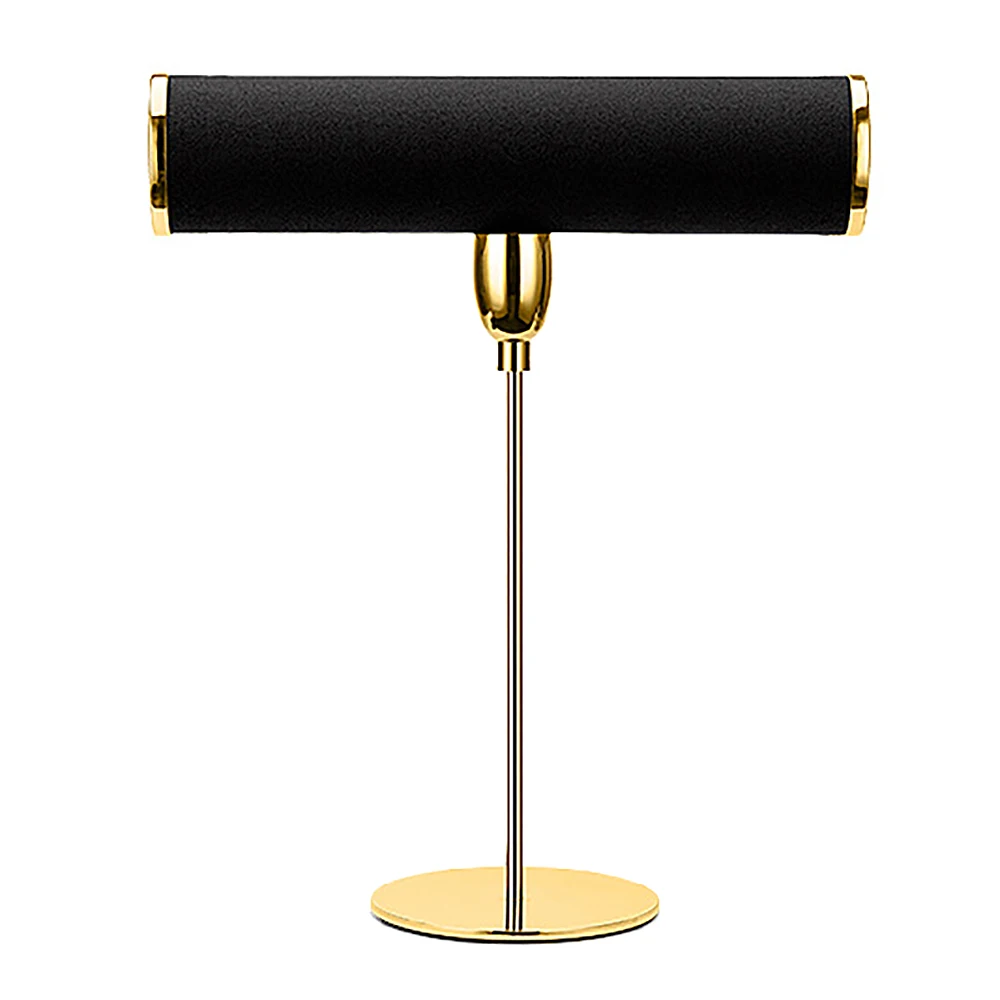 

Подставка для часов на цепочке из микрофибры, T-образный держатель для ювелирных изделий, жесткая витрина, черный органайзер для украшений