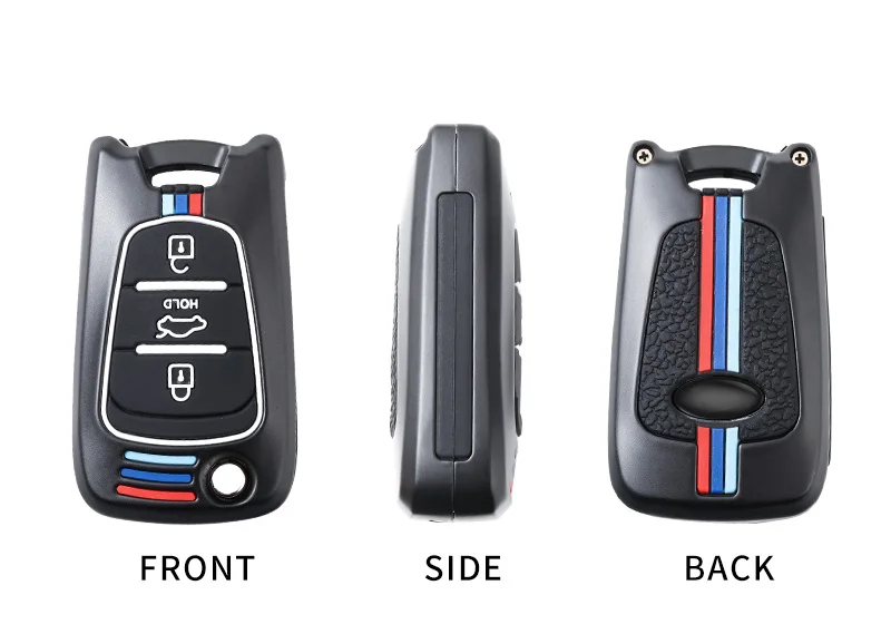 Lega Silicone 3 pulsanti Flip Cover telecomando portachiavi per Kia K2 K5 Pro Ceed HYUNDAI I20 I30 I40 copertura chiave auto SANTA - Sadc96be37c83404faa0a1de28a26c502p