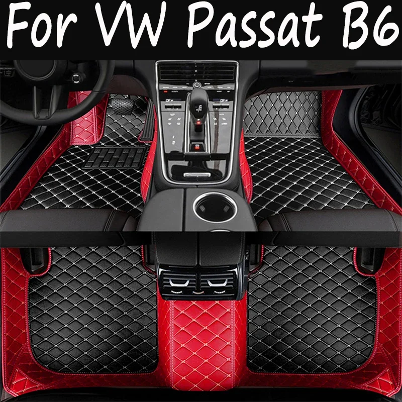 

Custom Made Leather Car Floor Mats For Volkswagen VW Passat B6 2007 2008 2009 2010 2011 Carpets Rugs Foot Pads Accessories