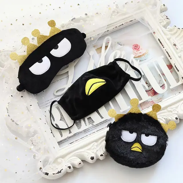 Kawaii Sanrios Bad Badtz-Maru Plush Toy Anime Cartoon Nap Eye Mask Cute XO Mask Soft Stuffed Plush Coin Purse Girls Kids Gift 1