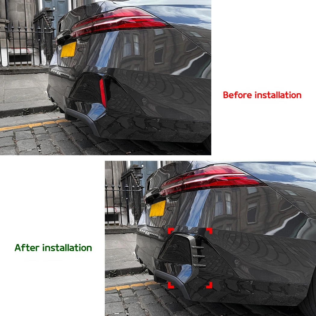 BMW 5 시리즈 I5 G60 M 스포츠 2024-2025 차량용 ABS 카본 파이버 리어 에어 나이프 에어 아웃렛 차량 스티커 외장 액세서리