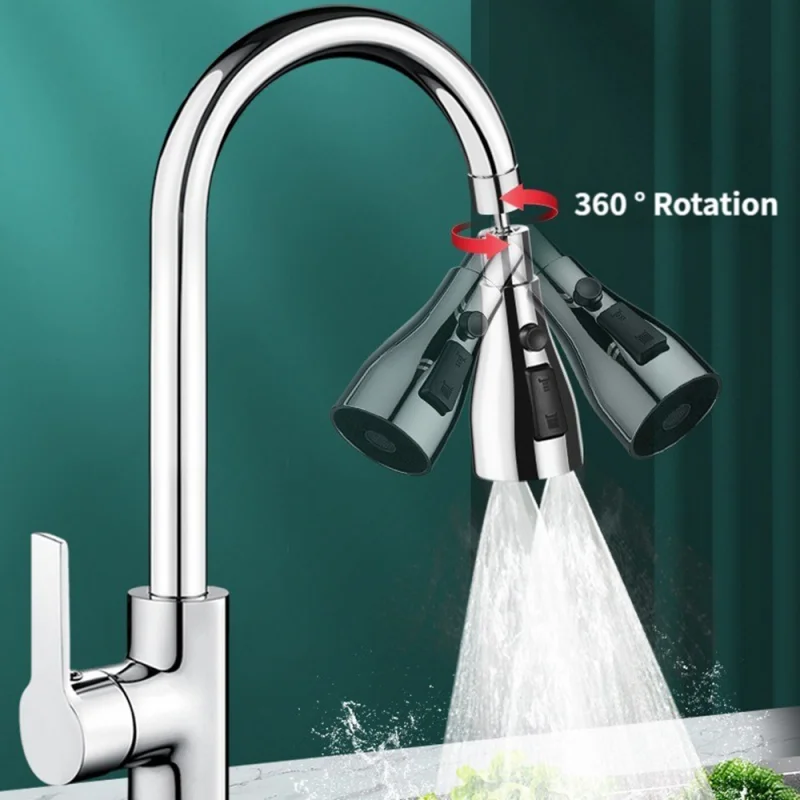 

Universal 360 Rotate Filter Faucet Aerator Extender Splash Filter Faucets Bubbler Nozzle Bathroom Kitchen Saving Water Sprayer