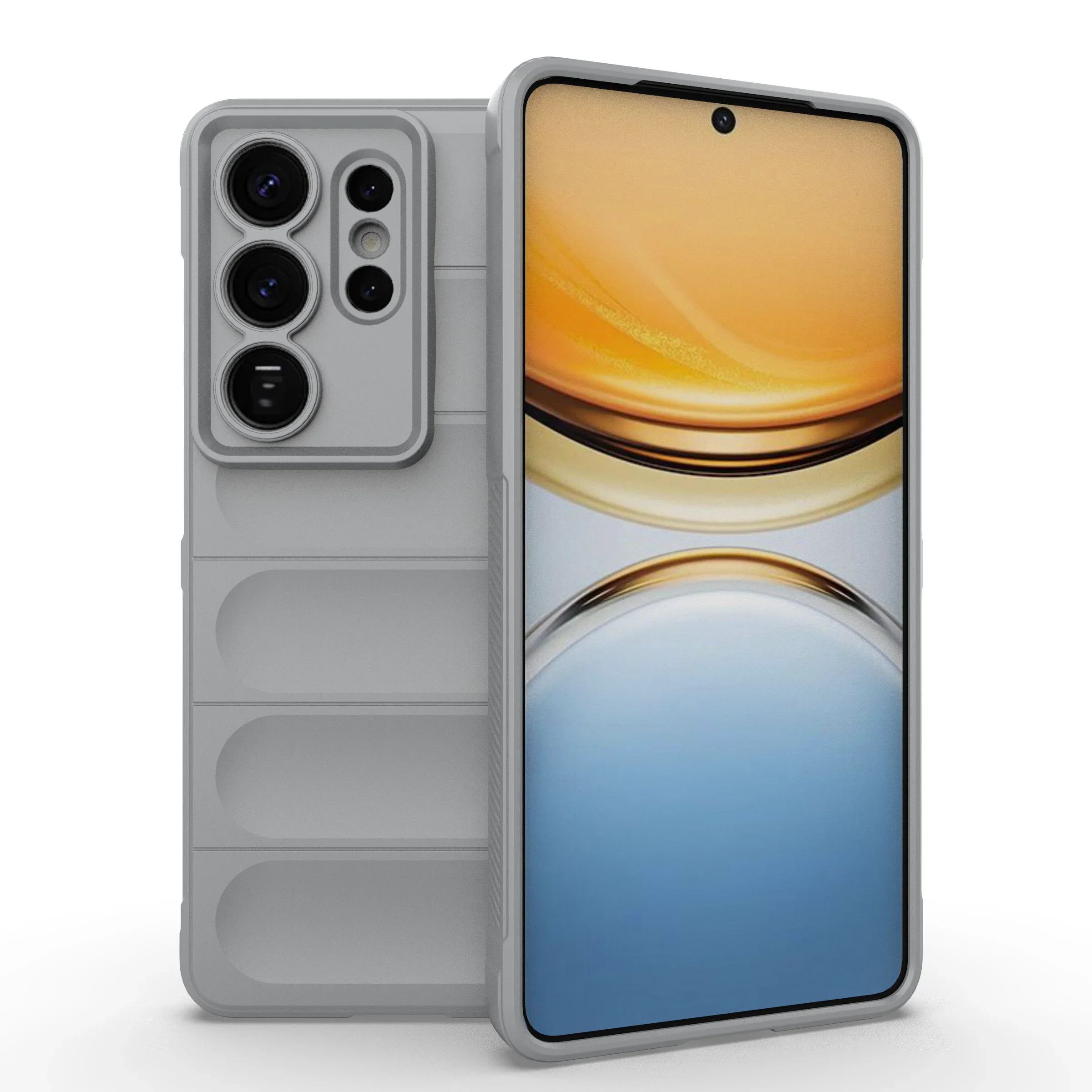 Luxury Wave Design Silicone Shockproof Bumper Case