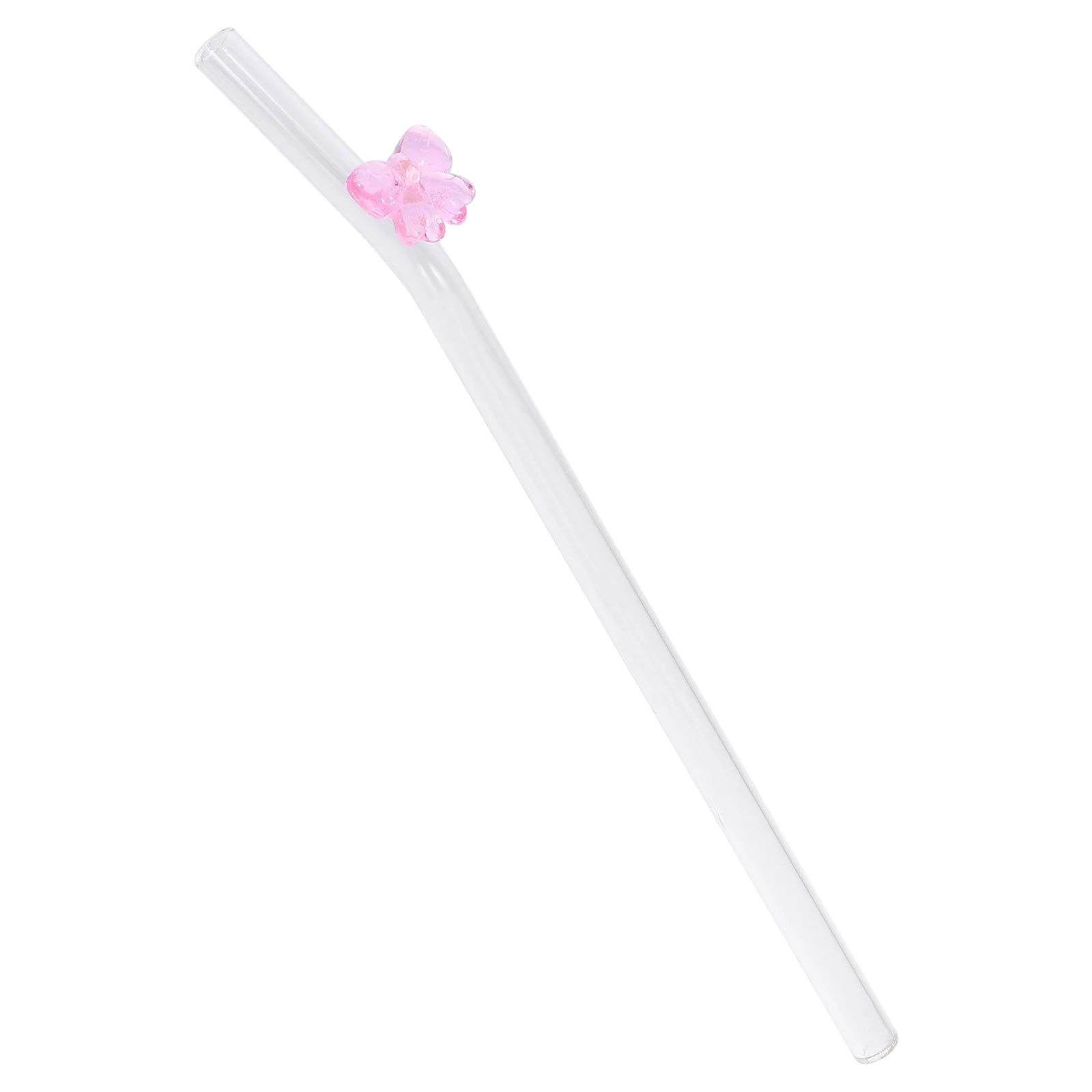 Bowknot Glass Straw Reusable Bowknot Glass Straw Drinking