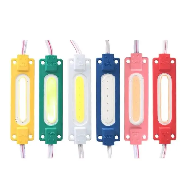 12V COB LED 모듈 광고 빛나는 문자 백라이트 모듈 IP65 방수 흰색 빨간색 파란색 녹색 노란색 분홍색 10개