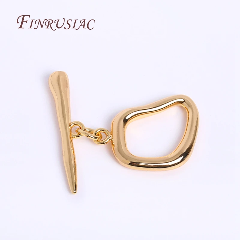 20x15.5x26MM 18K 금도금 OT 클래스프, 섬세한 황동 엔드 비즈 토글 클..