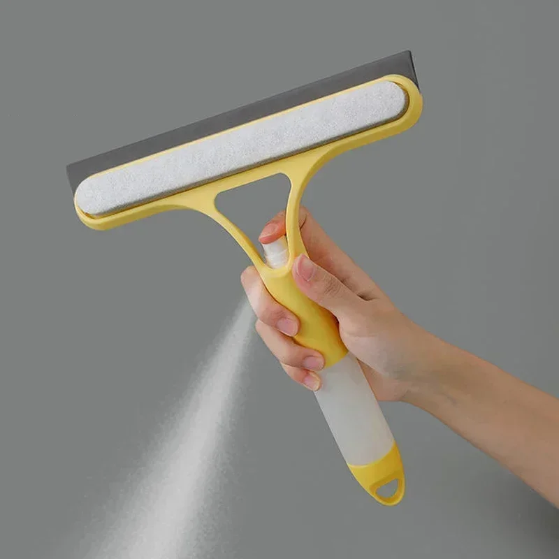 3 In 1 Screen Window Cleaning Brush Scraper Mirror Glass Cleaner