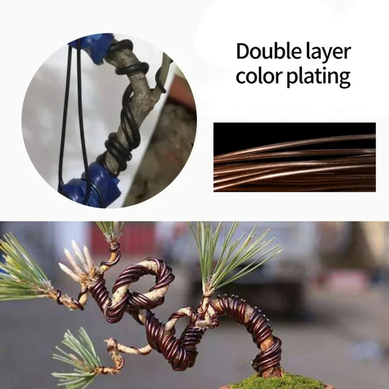 Description Picture 4 of item5M Aluminum Wire Plant Support 1/1.5/2/2.5/3mm Bonsai Decoration Handmade DIY Colored Wire For Plant Shapes Garden Accessories