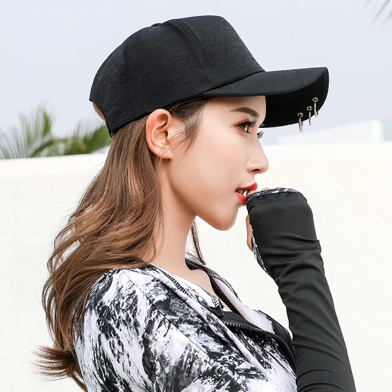 D&T 2022 Neue Mode Hoop Band Baseball Frauen Männer Vielseitig Ring Dekoration Baumwolle Kappe Einstellbar Soild Casual_voghion.com