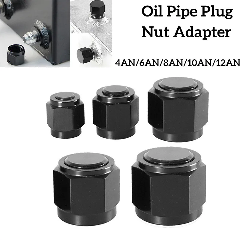 AN4 AN6 AN8 AN10  AN12 Oild Tank Plug Cap Adapter Female Thread Flare End Tube Nut Hexagon Head Port Blanking Plug Cap Lock Hose