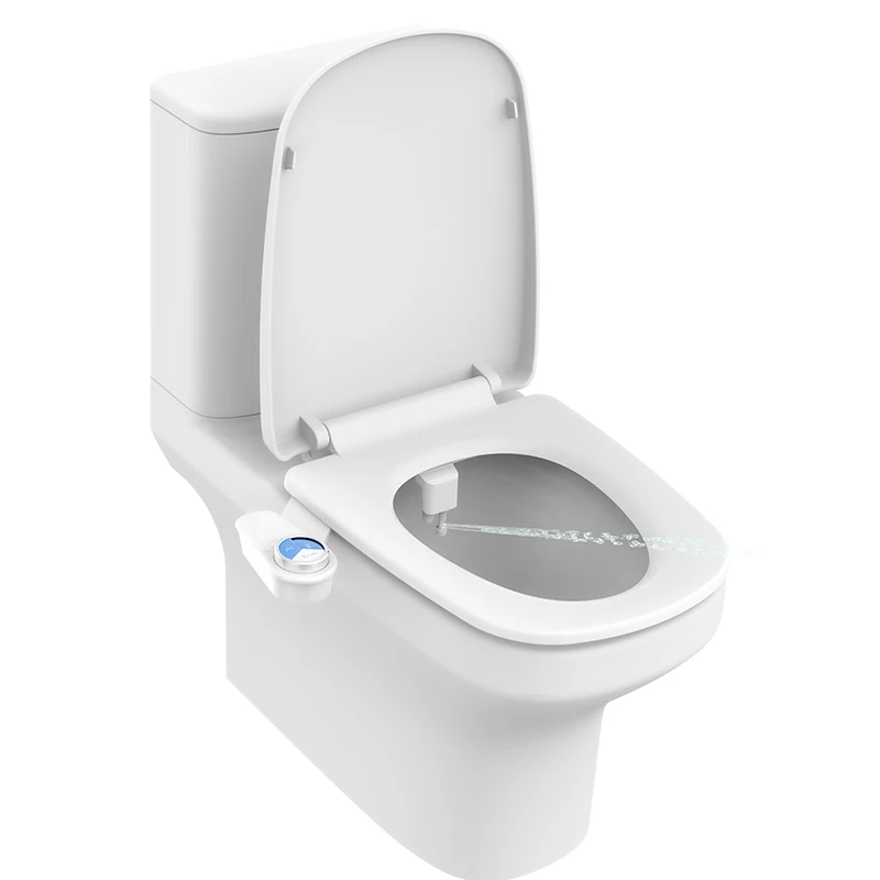 Slim Bidet Attachment Bidet Non electric For Toilet Seat Handed Small Bidets Two Nozzles Self Cleaning Personal Hygiene toilet seat accessories