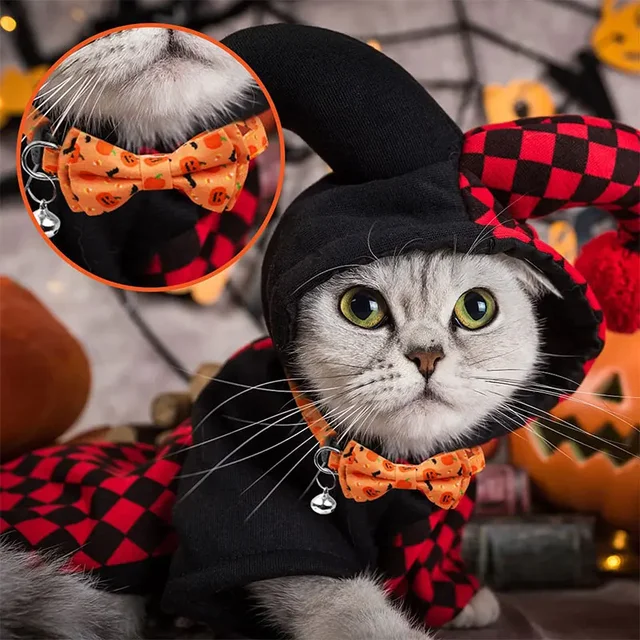 Pet Breakaway Cat Collar Halloween Adjustable Tie Bow Cute Puppy Kitten Collars Rabbit Accessories Pet Pet Products 5