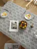 Mantel estampado de lino y algodón bohemio, mantel chino de porcelana azul y blanca para mesa occidental, picnic, fiesta