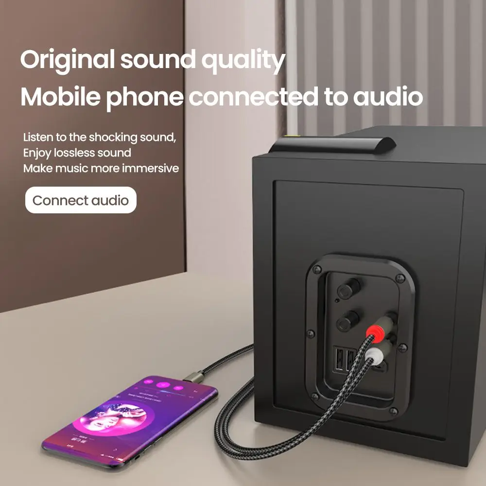 ޴ Ŀ USB C  , CŸ to 2 RCA , Aux ڵ  ̺