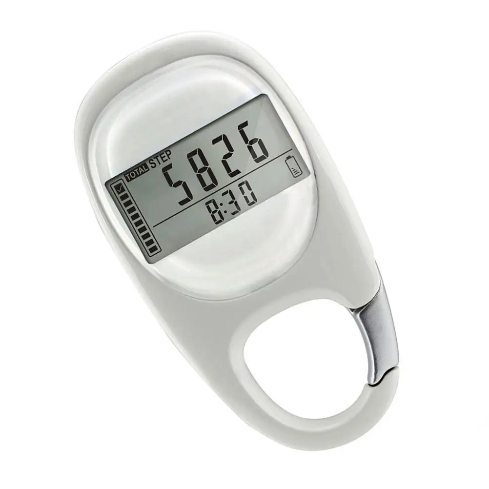 Bulk Abs 3D Pedometer Carabiner Running Fitness Tool Sports Accessories Step Counter Trackers Walking Monitor Health Gadgets