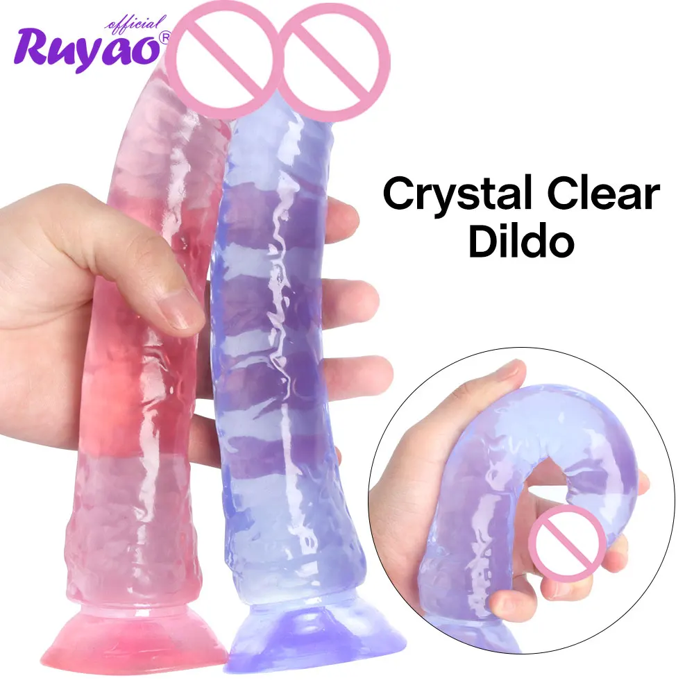 New Transparent Jelly Dildo Suction Cup Artificial Male Realistic Penis Men Cock Female Sex Toys Dildio For Women Anal Dildosex