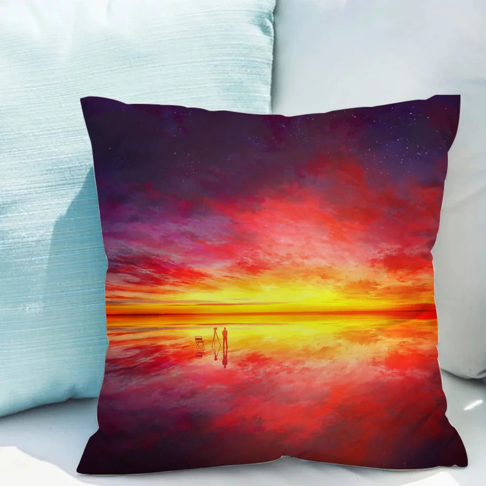 

Fall Decor Sunset Glow Pillowcase Pillow Covers Decorative Cushions for Bed Chair Cushion Cover 45x45cm Pillowcases 40x40 45*45