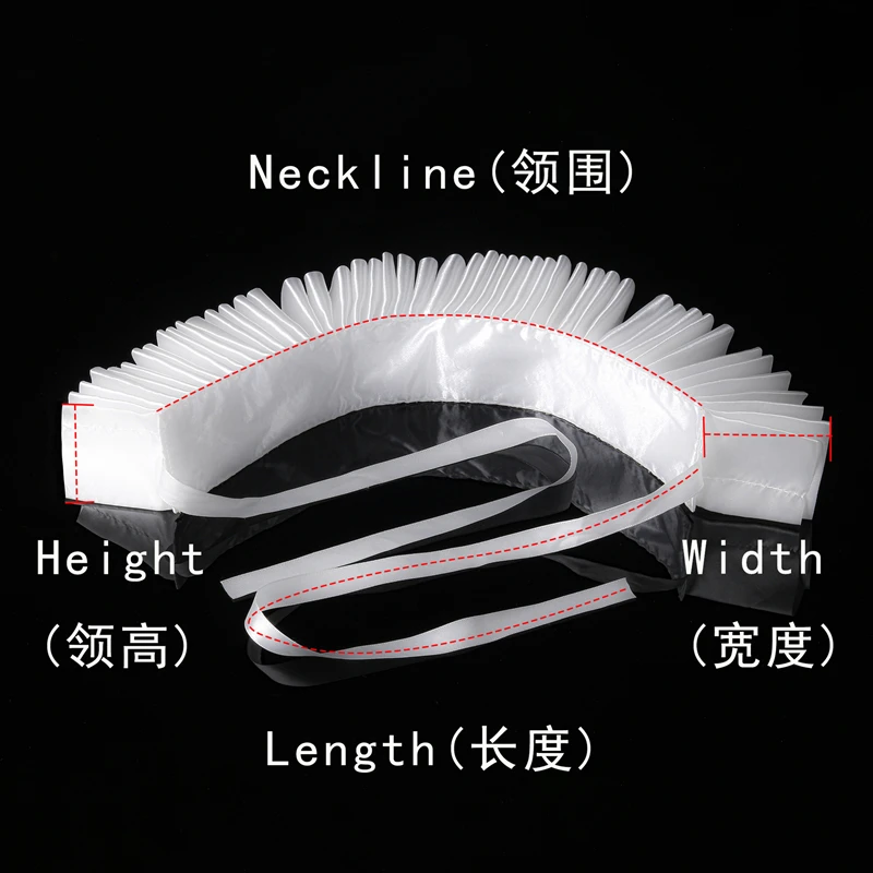 Abnehmbarer Rüschenkragen Retro Ralph Fake Collar Kostüm Cosplay Halskrause Kragen – Detail 6