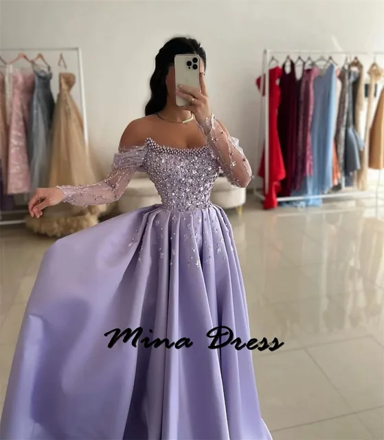 Mina Customized Women's Long Evening Gown Simple and Elegant Formal Dress Es Saudi Arabia Dubai Elegant Party Dresses 2024 Prom 1