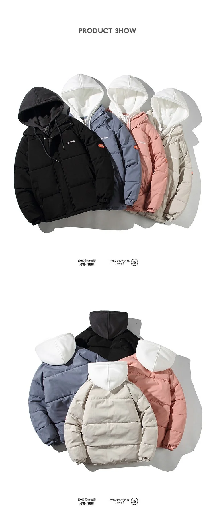 Women's Winter Oversize Jacket 2025 Down Cotton Padded Coat Female Loose Casual Overcoat Female Fashion Hooded Short Parkas