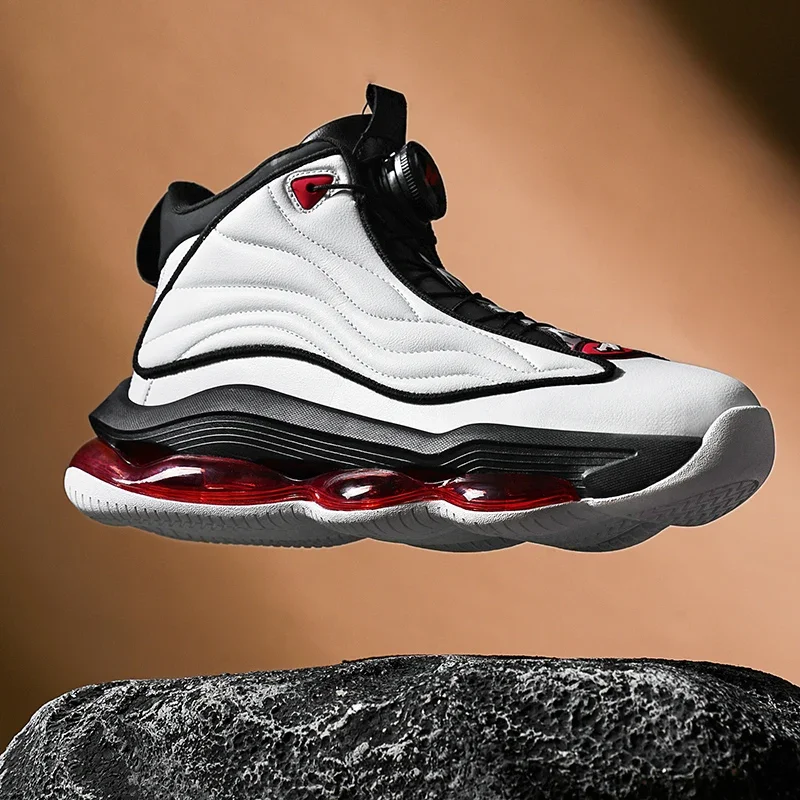 High-top Men's Basketball Shoes High Quality Sneakers Fashion High Street Sports Shoes Air Cushioning Basketball Training Shoes