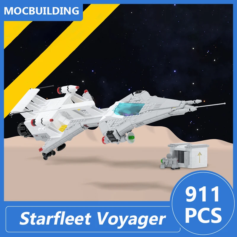 

Starfleet Voyager Model Moc Building Blocks Diy Assemble Bricks Space Series Educational Creative Collection Toys Gifts 911PCS