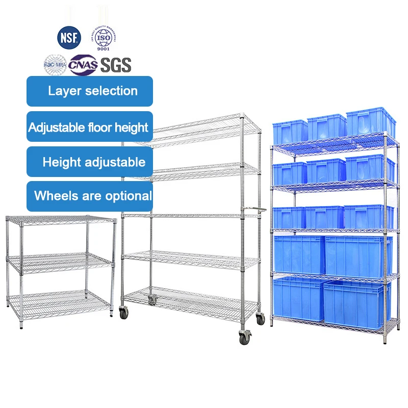 Factory Wholesale Heavy Metal Shelf Wire Shelving Unit 8 Tier ...