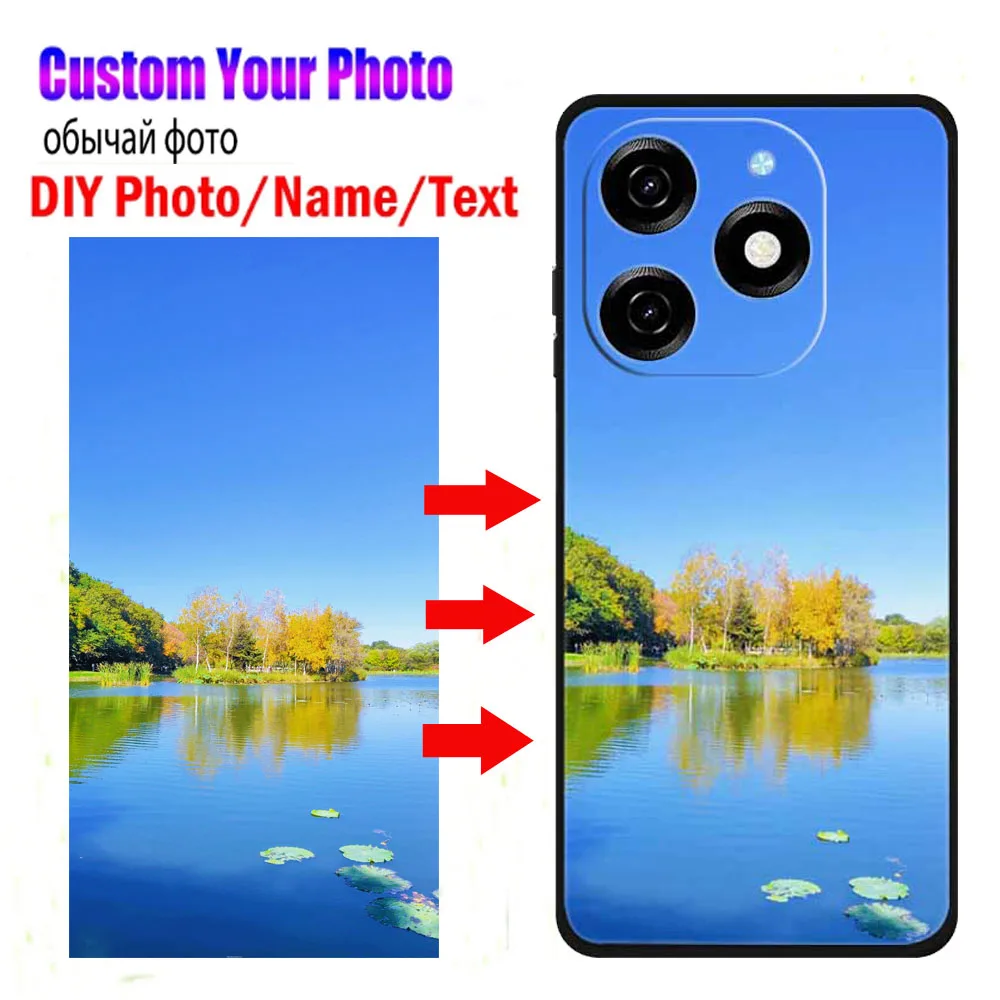 Personalized Silicone Phone Cover with Custom Photo and Text Design