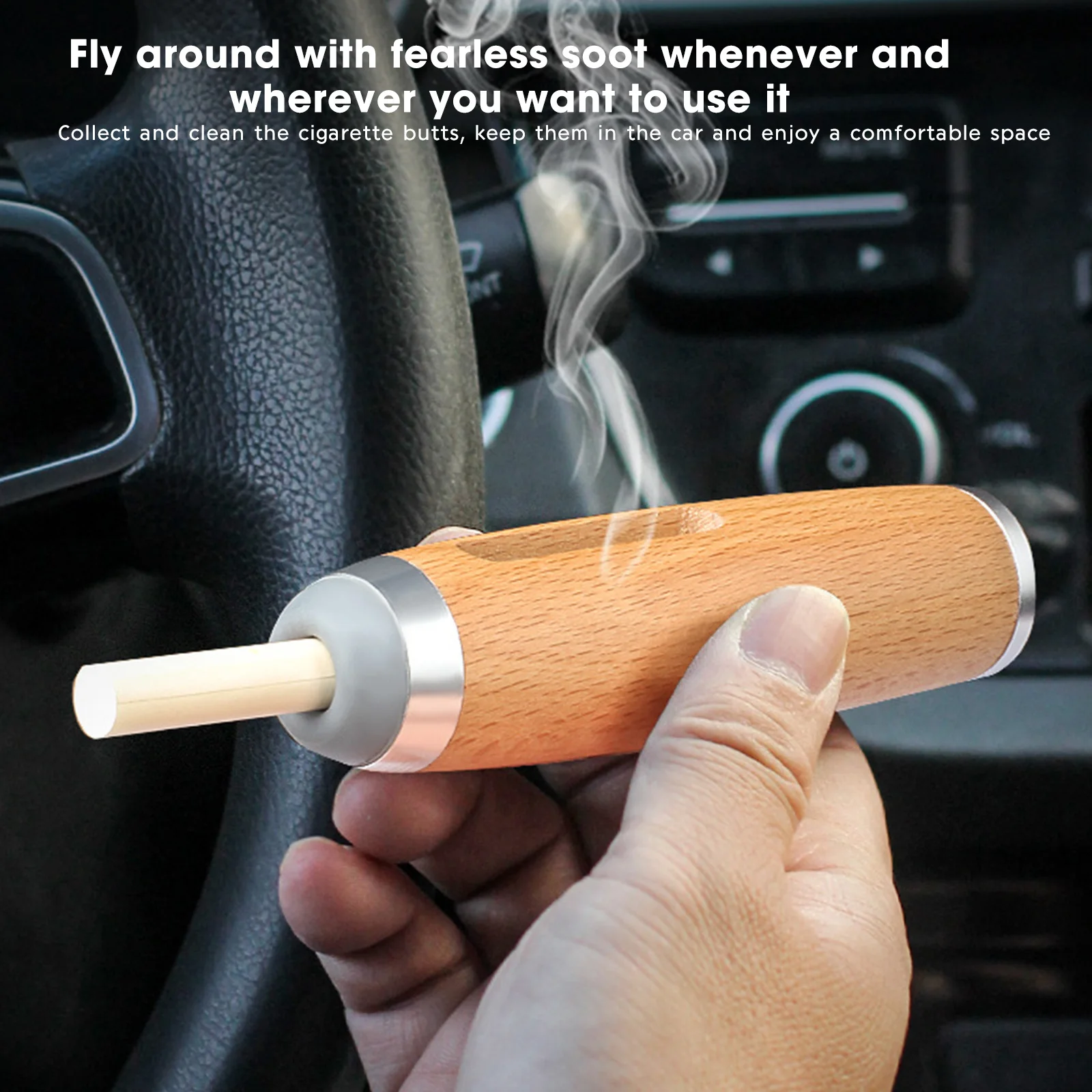 Car Ashtray Portable Ashtray Mini Car Ashtray Wood