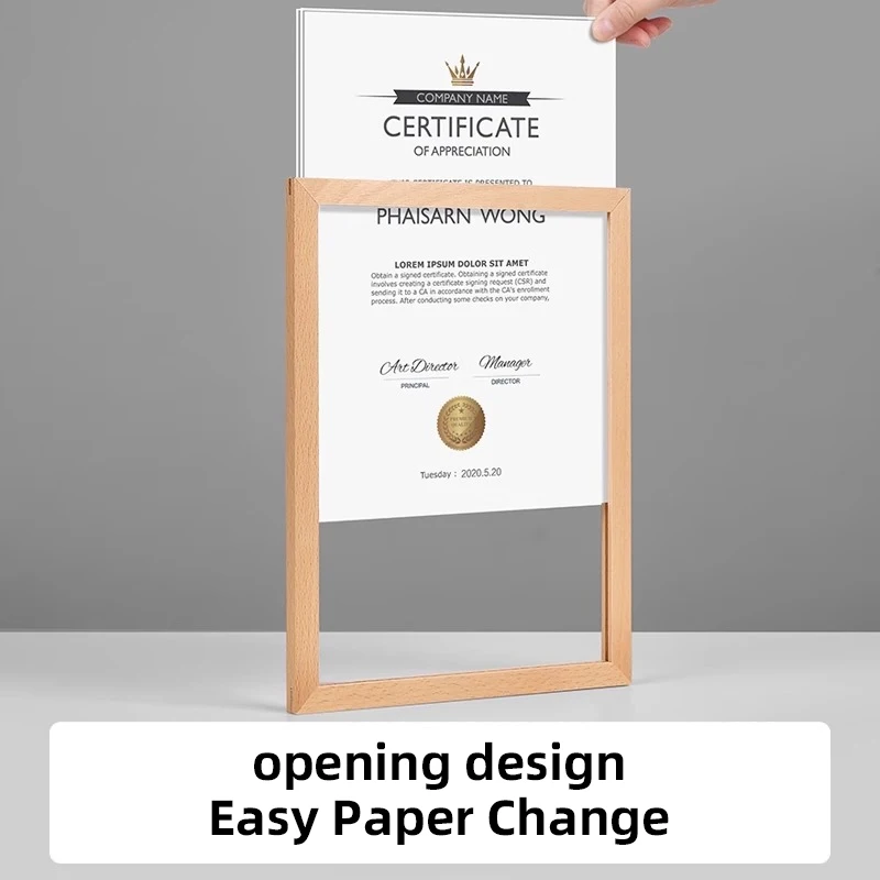 A4/A3 acrylic of Clear Wall Mount Document Photo Frames Advertising Poster Paper Holder Board Display of certificates, documents 3