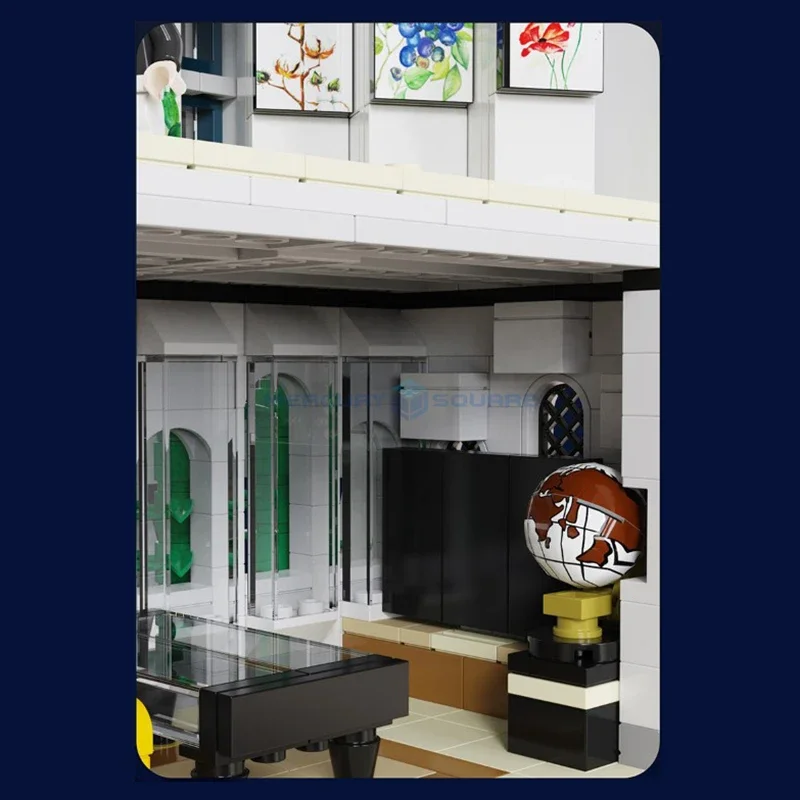 Novatown 쇼케이스 아트 갤러리 모델 빌딩 블록, MOC 10201 아이디어, 도시 모듈식 건축 벽돌, 장난감 선물, 어린이 소년 소녀