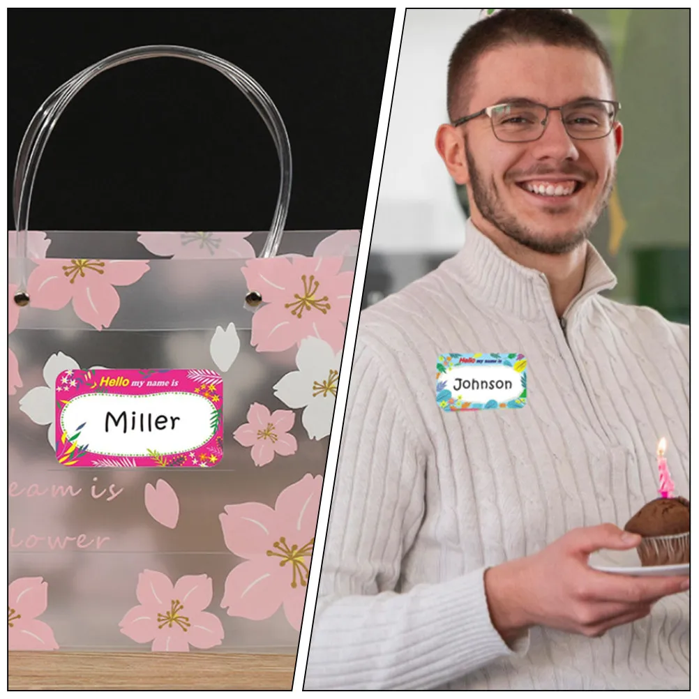 1롤 프리미엄 이름 라벨 스티커, 쉽게 떼어낼 수 있고 잔여물이 남지 않으며, 필기 가능, 선물, 가정 정리, DIY 라벨링, 이름표