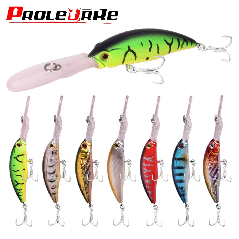 

1 Pcs Long Lips Diving​ Minnow Fishing Lure 10cm 8g Floating Wobblers Artificial Hard Bait With 6 # Hook for Bass Pike Crankbait