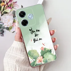 Luxury Marble Butterfly Bicycle Girl Soft Silicone Back Cover for Redmi 13x 4G (TPU-6053)