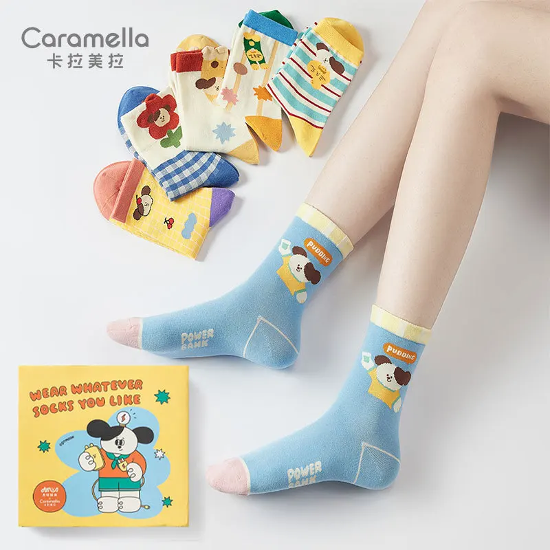 

6pairs/lot Girls Socks Spring Summer Cotton Women Socks Cute Flowers Pattern for Young Lady Clothing Accessories