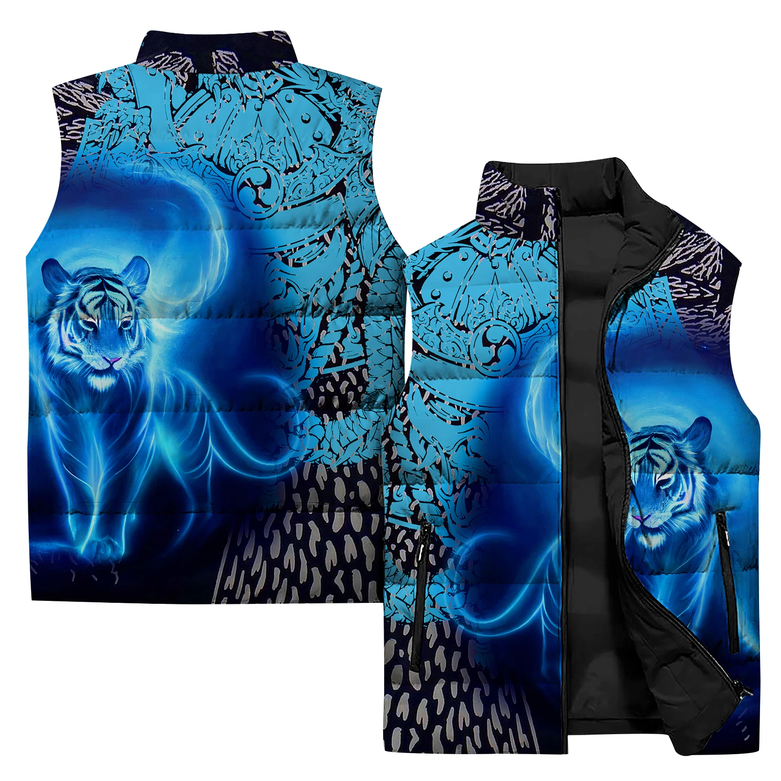 thumbnail image 1 of Chaleco de trabajo fresco para hombres Chaleco calefactor cálido para hombres Chaquetas ligeras de moda para hombre Tiger Nuevos abrigos y chaquetas Chalecos de abrigo, 1 of 5