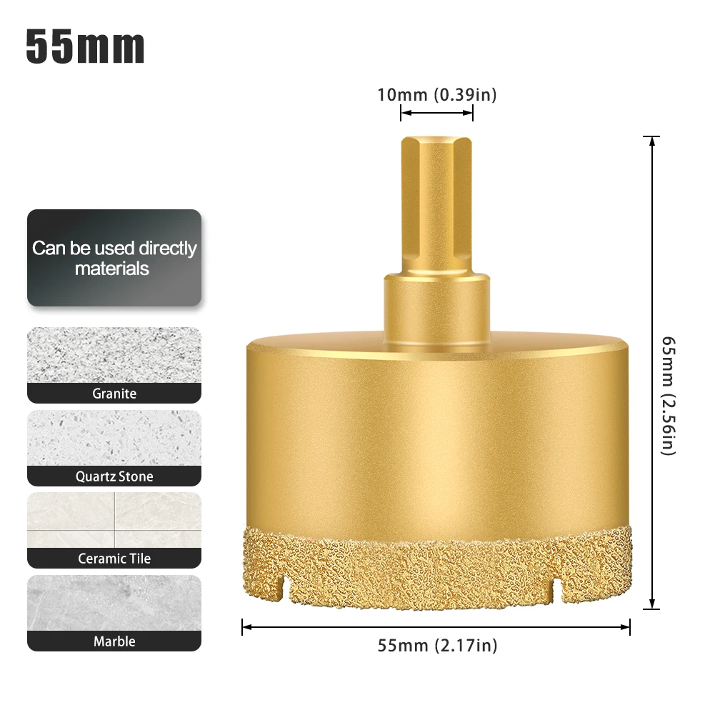 High-Grade Diamond-Coated Drill Bit for Tile, Marble, Glass, and Ceramic Drilling