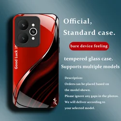 Gradient Color Hard Tempered Glass Protective Phone Case for Realme 15 (HFPTBLKJB004)