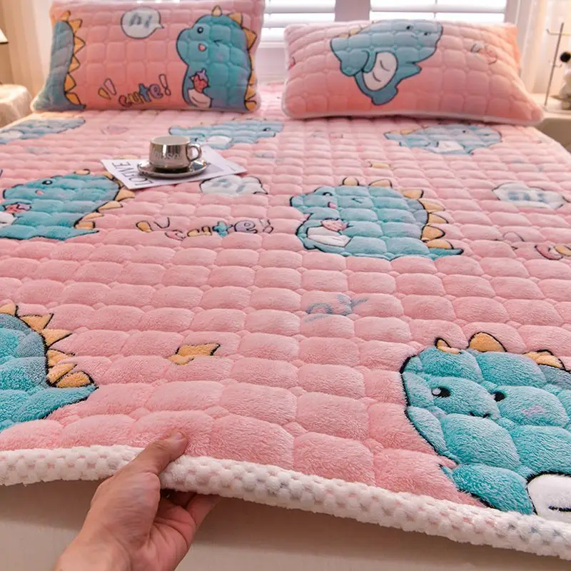 Bed Mattress Thickness Bedding Mat Tatami Mat Winter Warm Thick Soft Plush Mattress Breathable Student Dormitory