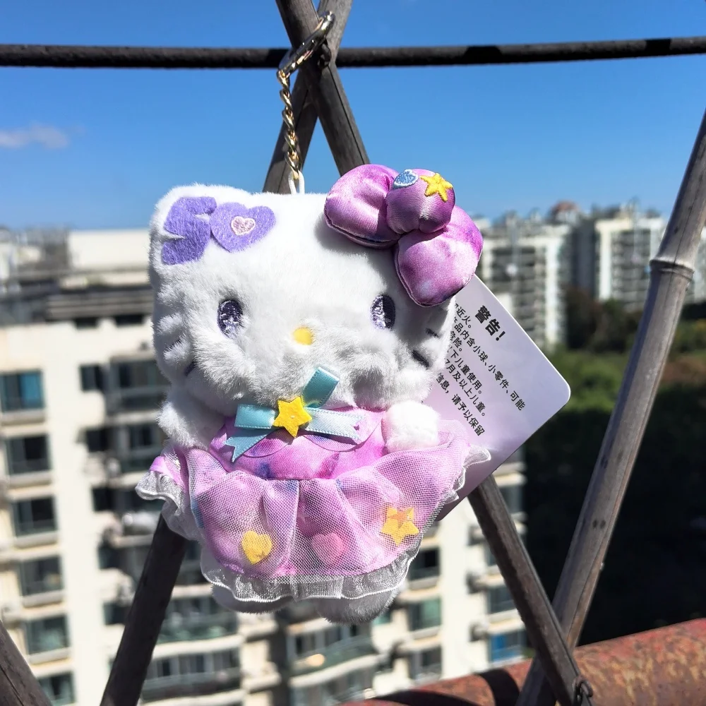 Sanrio Hellokitty 50th Anniversary Plush Toy Backpack Pendant Keychain Boys Girls Toy Schoolbag Decoration Birthday Present 3