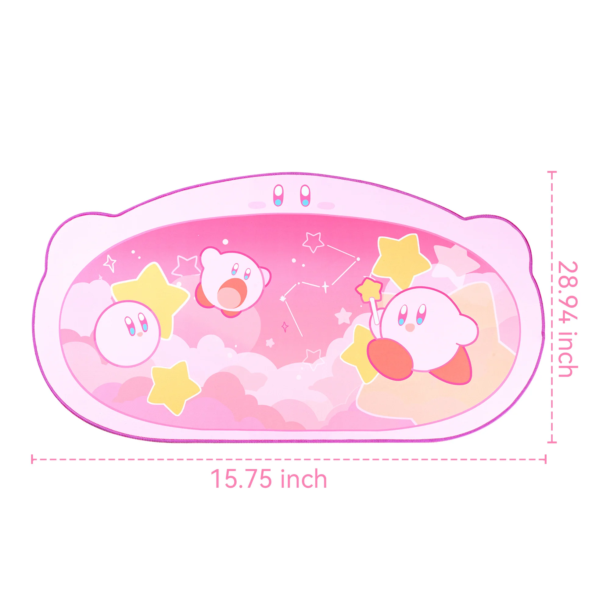 Yocore-kawaii Anti-deslizamento à Prova d Água Mouse Pad Esteira de Mesa Esteira de Mesa de Escritório Jornada Estrela Rosa Tamanho Grande 75x40cm - Imagem 5